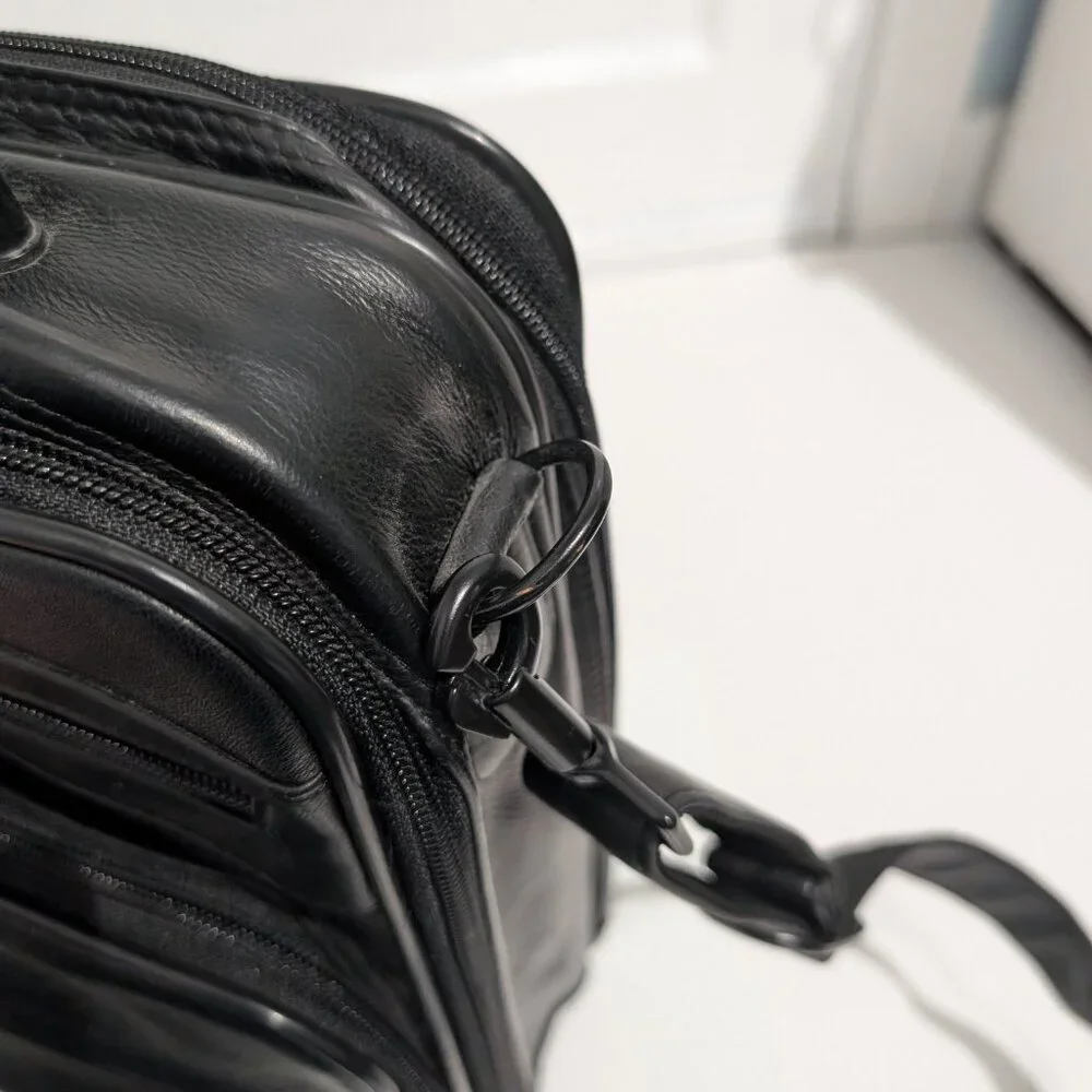 KTK South Korean High Quality Leather Framed Sturdy Briefcase Handle & Strap